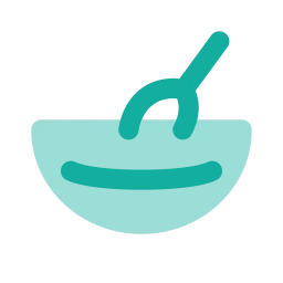 Mixing bowl icon, Flat style