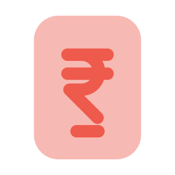 Mobile rupee icon, Flat style