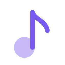 Music note icon, Flat style