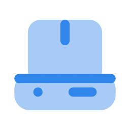 Parcel scale icon, Flat style