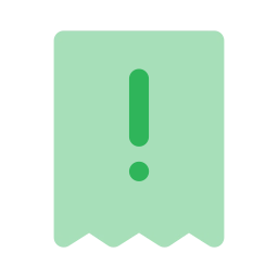 Penalty ticket icon, Flat style