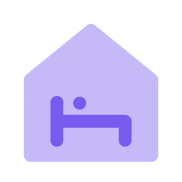 Pg accommodation icon, Flat style