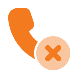 Phone x icon, Flat style