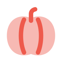 Pumpkin icon, Flat style