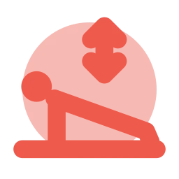 Push up icon, Flat style