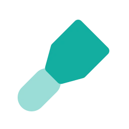 Putty knife icon, Flat style