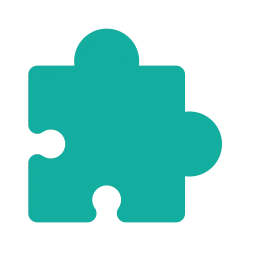 Puzzle icon, Flat style