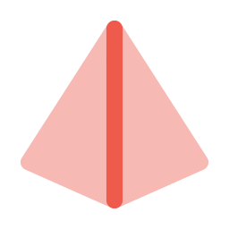 Pyramid 3d icon, Flat style