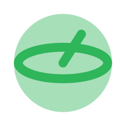 Qubit icon, Flat style