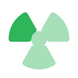 Radiation icon, Flat style