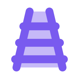 Railway track icon, Flat style