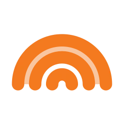 Rainbow icon, Flat style