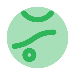 Red planet icon, Flat style