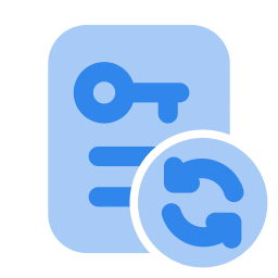 Rent agreement refresh icon, Flat style