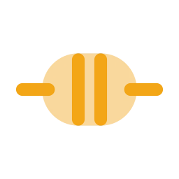 Resistor icon, Flat style