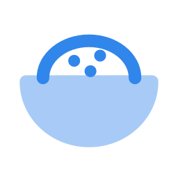 Rice bowl icon, Flat style