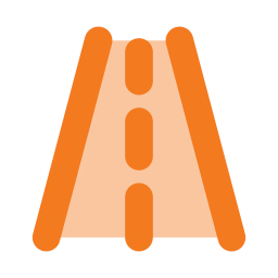 Road icon, Flat style