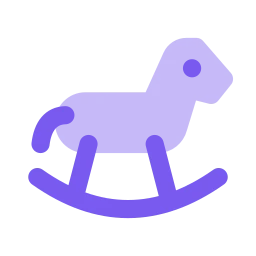 Rocking horse icon, Flat style
