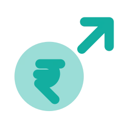 Roi return icon, Flat style