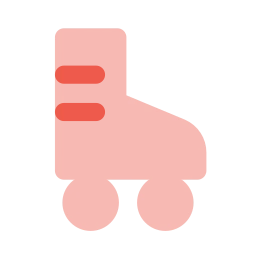 Roller skate icon, Flat style