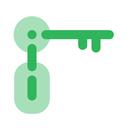 Room key icon, Flat style