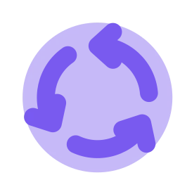 Roundabout icon, Flat style