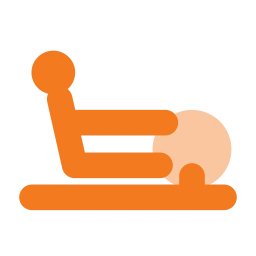 Rowing machine icon, Flat style