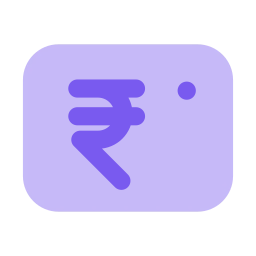 Rupee note icon, Flat style