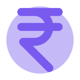 Rupee sign icon, Flat style