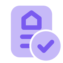 Sale deed check icon, Flat style