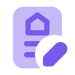 Sale deed edit icon, Flat style