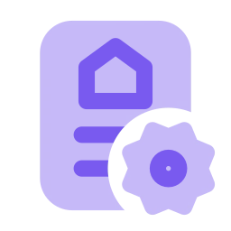 Sale deed settings icon, Flat style