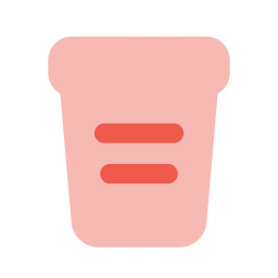 Sample container icon, Flat style
