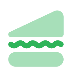 Sandwich icon, Flat style