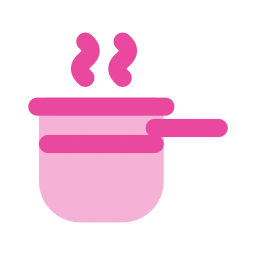 Saucepan icon, Flat style
