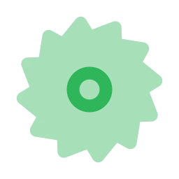 Saw blade icon, Flat style