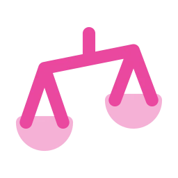 Scale hanging icon, Flat style