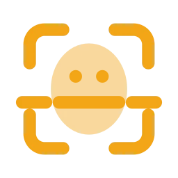 Scan face icon, Flat style