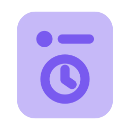 Scheduled post icon, Flat style