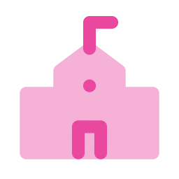 School icon, Flat style