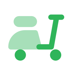 Scooter icon, Flat style