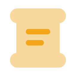 Scroll paper icon, Flat style