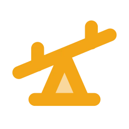 See saw icon, Flat style