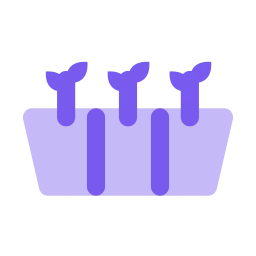 Seedling tray icon, Flat style