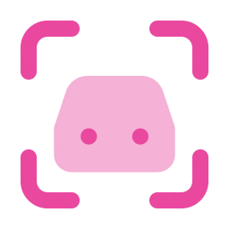 Self driving car icon, Flat style