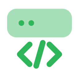 Server script icon, Flat style