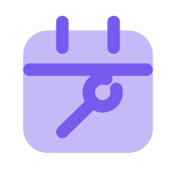 Service schedule icon, Flat style