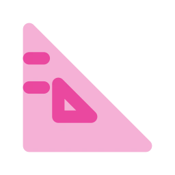 Set square icon, Flat style