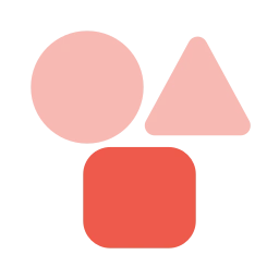 Shapes icon, Flat style