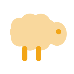 Sheep icon, Flat style